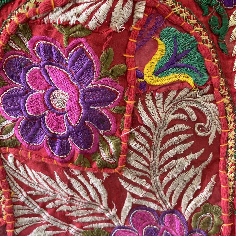 Multi Colored, Hand Embroidered Boho Shoulder Bag - image 4